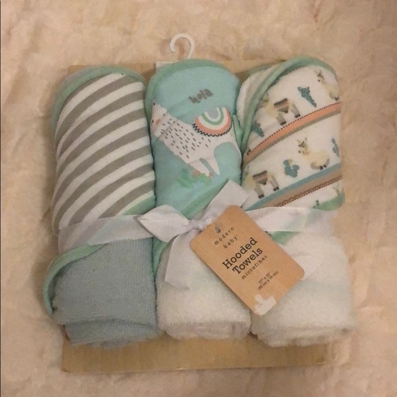 modern baby hooded towels microfiber